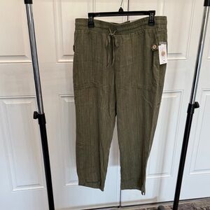 Westbound Olive Drawstring Relaxed Jogger Pants